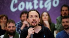 Pablo Iglesias, durante la presentaci�n del nuevo equipo que dirigir� Podemos tras Vistalegre III