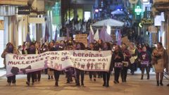 Imagen de la manifestaci�n por el 8M, D�a Internacional de la Mujer, de este 2022 en Ferrol
