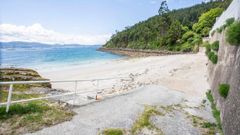 Playa de Pampa&iacute;do, en el municipio de Sanxenxo, donde ondear&aacute; la bandera azul