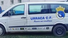 Furgoneta Mercedes Vito blanca del club de f�tbol Urraca que robaron en Posada de Llanes