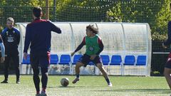 Luisao durante el entrenamiento de este martes en A Xunqueira 