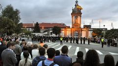 El arriado solemne de bandera reuni�n a medio millar de personas