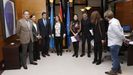 Im�genes de la reuni�n de Podemos Asturias y el Gobierno regional durante la negociaci�n de los Presupuestos de 2019