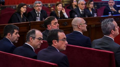 Uno de los momentos del juicio por el prces secesionista