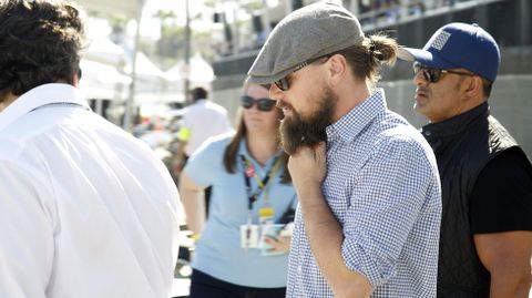 Leonardo di Caprio, con coleta y barba
