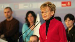 Mara Teresa Fernndez de la Vega en un mitin del PSOE en Palexco en el 2006