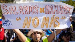 Trabajadores del sector p�blico se manifestaron el  lunes en Maracaibo.