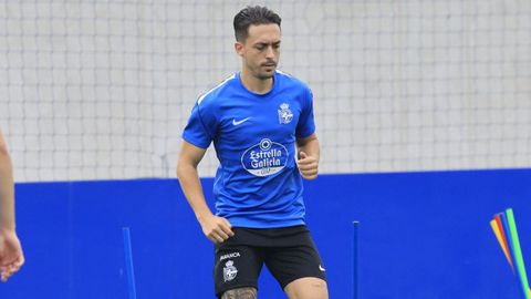 Luismi Cruz, durante un entrenamiento de esta temporada en el D�por Training Center.