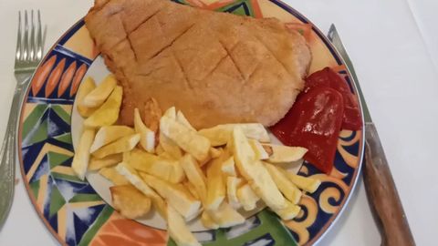 Cachopo de chosco de Tineo y queso de Cabrales