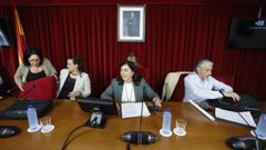 Mesa presidencial en el pleno de Lugo