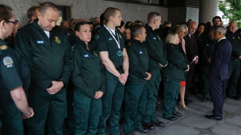 Minuto de silencio por las v�ctimas del atentado de Londres.