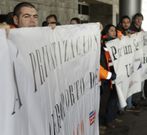 Los trabajadores se concentraron la semana pasada. 