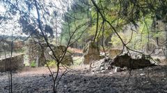 Ruinas de la casa de Repil donde se produjo el enfrentamiento armado de abril de 1949