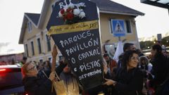 Imgenes de la protesta de los vecinos de O Temple