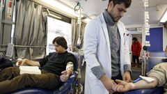 Donaci�n de sangre en Ourense en una imagen de archivo 