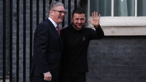 Keir Starmer y Volodmir Zelenski, en Downing Street