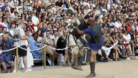 Dos de los gladiadores, enzarzados