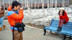 El fotoperiodista en una de sus visitas al pa�s sovi�tico.
