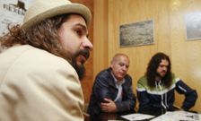 Sokram, Regueira y Mou, ayer, en la presentaci�n del Rexenera Fest. 