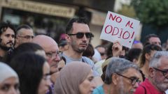 Varias personas durante una concentración en Valencia el pasado 18 de julio, convocada en contra de la violencia racista tras los hechos ocurridos en Torre Pacheco.