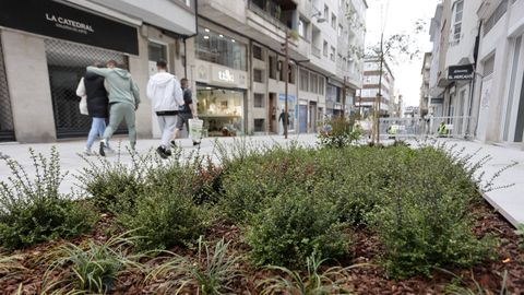 Las obras de peatonalizacin del centro de Lugo concluyen esta semana