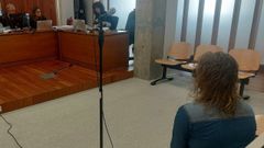 La estanquera hoy en el juicio en la Cidade da Xustiza de Vigo