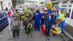 Las protestas contra la mina de Co�ns tambi�n se colaron en la fiesta de entroido de Laxe