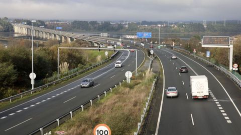 La AP-9 en el tramo entre Pontedeume y Ferrol