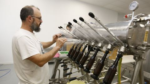 Fábrica de cerveza artesanal Augas Santas, de San Xusto, en Barreiros
