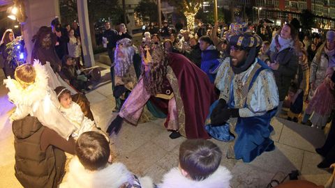Cabalgata de Reyes Magos en Ribeira.
