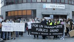 Protesta por el mal funcionamiento de los buses