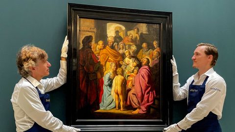 Cuadro 'Dejad que los ni&ntilde;os se acerquen a m&iacute;', del pintor neerland&eacute;s Rembrandt