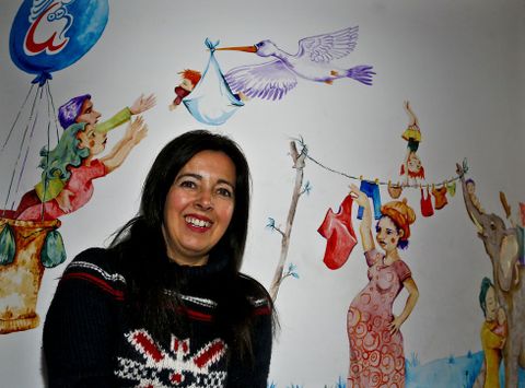 Luz�a Tit�n tambi�n hace arteterapia en la Fundaci�n Eomaia. 