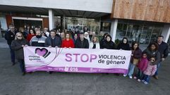 Concentraci�n en Burela contra la violencia machista. 