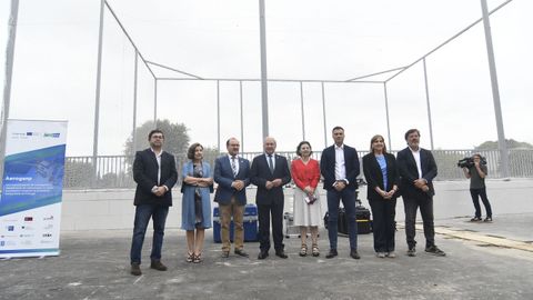 Inauguración de la jaula de drones montada en el campus de Lugo