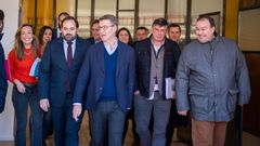 Alberto N��ez Feijoo, este mi�rcoles, junto al presidente del PP en Castilla-La Mancha, Francisco N��ez, en un acto en Cuenca.
