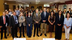 El presidente de la Xunta, Alfonso Rueda (en el centro) particip� en la inauguraci�n del XI Congreso de Transparencia y Buen Gobierno que se celebra en Santiago