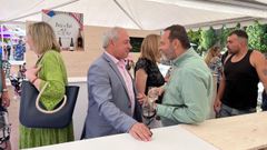 Tom�, a la izquierda, y el presidente del consejo regulador, en la jornada del domingo