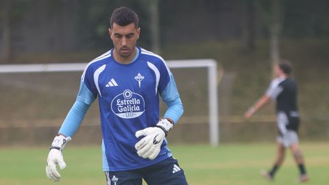 Lucas D�az en la vuelta al trabajo en A G�ndara. 