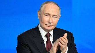 El presidente ruso, Vladimir Putin, durante su rueda de prensa anual.
