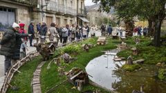 La originalidad de la ambientaci�n navide�a atrajo el inter�s de muchos visitantes