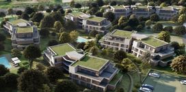 Ejemplo de integraci�n de la vegetaci�n y de los espacios libres privados entre las edificaciones, un modelo que se pretende implantar en el plan parcial SUD-8 O Carballo