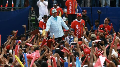 Nicols Maduro durante el evento de cierre de su campaa.