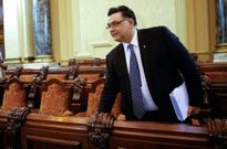 Julio Flores, en el sal�n de plenos de Mar�a Pita, en una imagen de archivo. 