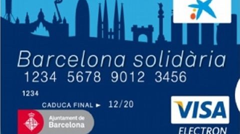 Tarjeta Barcelona Solid�ria, en la que se insp�ra la tarjeta social propuesta por IU