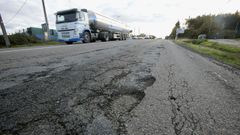 Mal estado de la N-540.