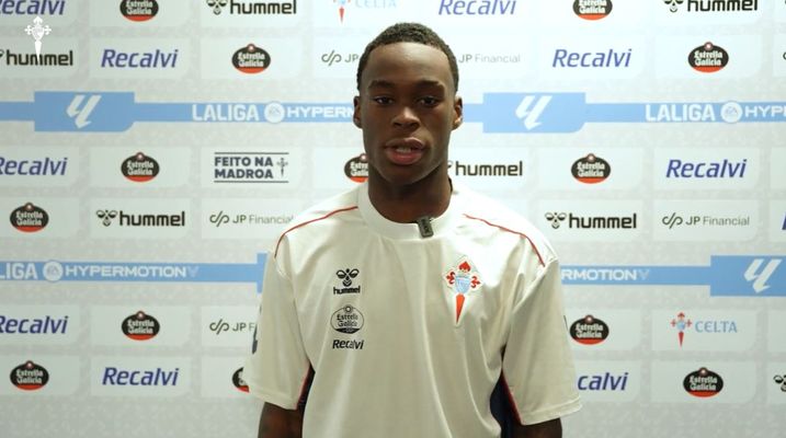 El futbolista del Celta Fortuna Germain Miller, Milla.
