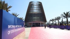 Sede de la cumbre europea en el complejo costero Ayia Napa Marina, al sudeste de Chipre.