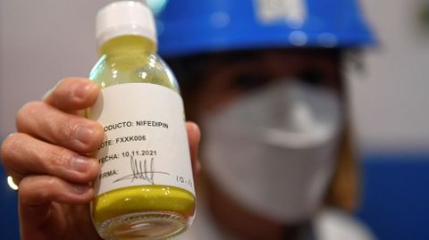 Un bote del principio de Nifedipino