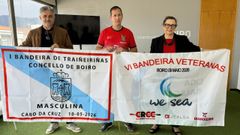 Marcos Fajardo, Luis Pi�eiro y Margarita Hermo, en la presentaci�n de las citas de Boiro.